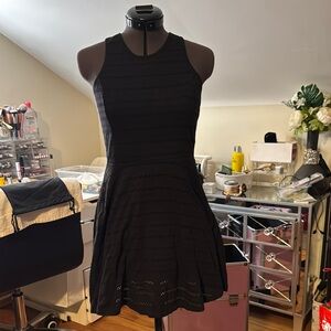 EUC Aeropostale S Black Sleeveless Racerback Skater Dress
